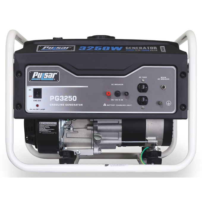 Pulsar 3250W/2500W Gas Generator, Black, large