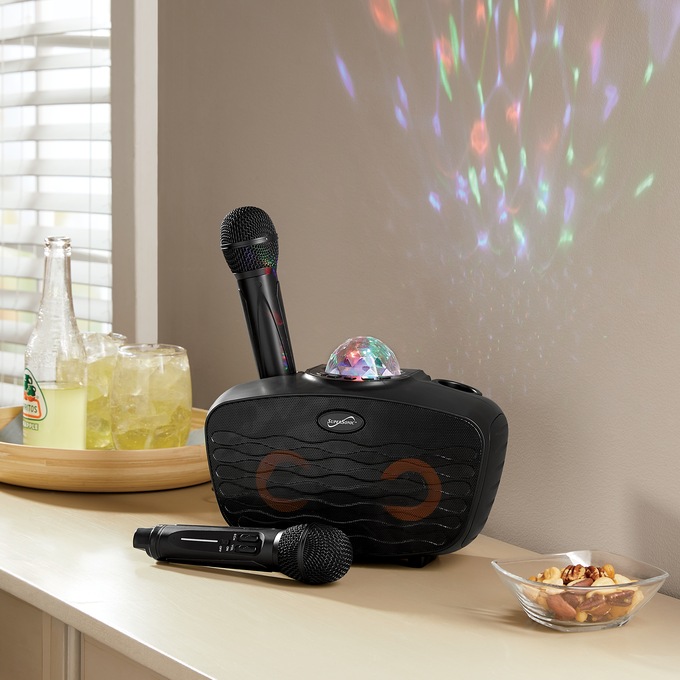 Supersonic Bluetooth Karaoke Speaker with Disco Ball, , large