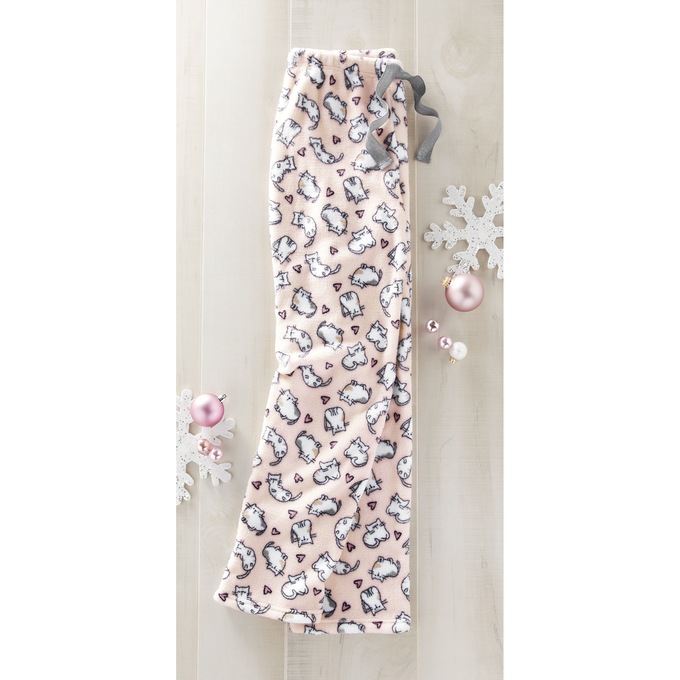 Patterned PJ Pant, Pink Kitten, large