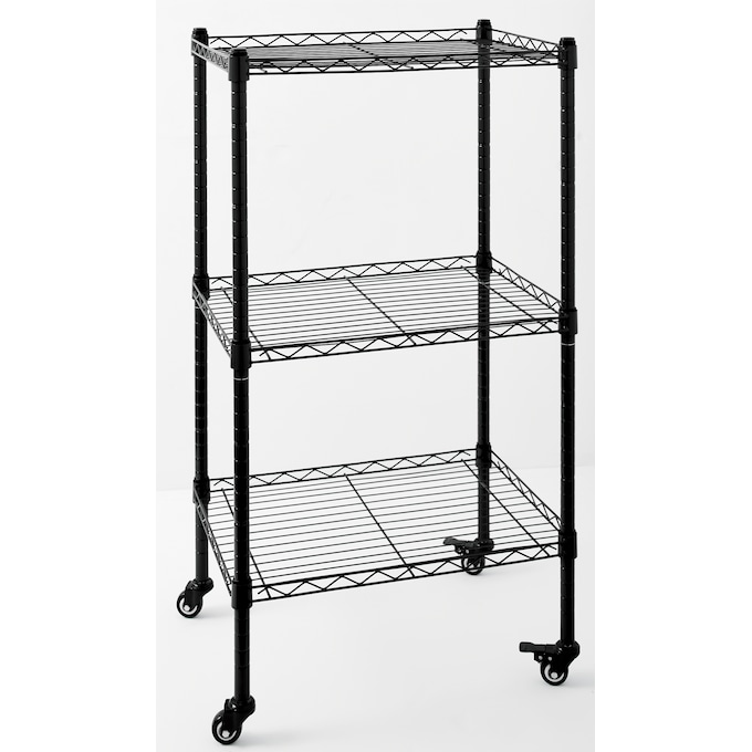 3-Tier Thin Mobile Tower Shelves, , large