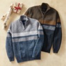 Full-Zip Fleece-Lined Sweater, , large
