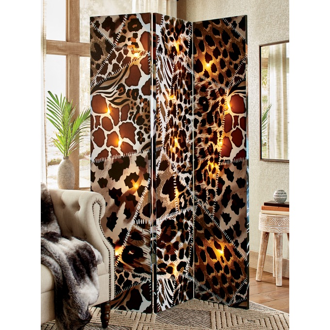 Lit Reversible Tiger Room Screen, , large