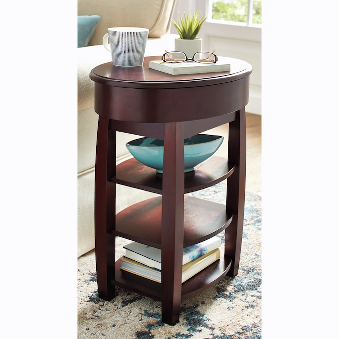 Powered Oval End Table, , large