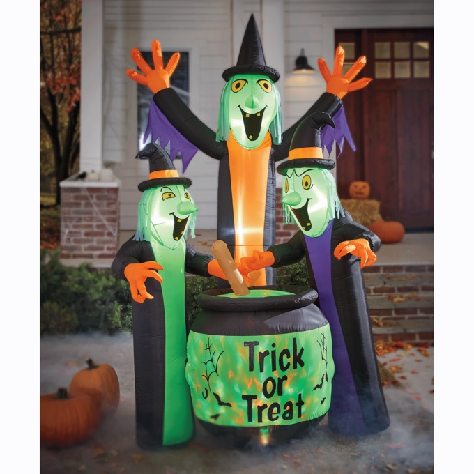 Three Witches Lit Inflatable, , large