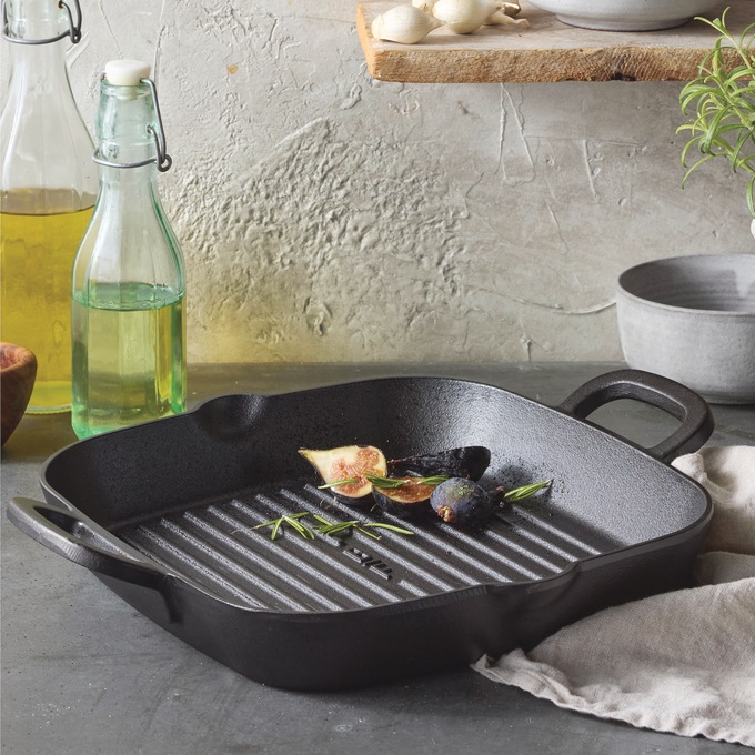 Bobby Flay by GreenPan 11" Cast Iron Square Grill Pan, , large