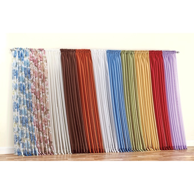 Sheer Curtain Panel, , large