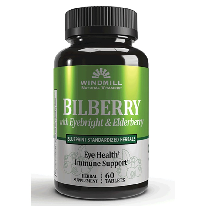 Bilberry Vision Support Supplement with Eyebright & Elderberry, , large