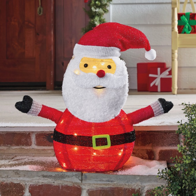 Lit Santa Lawn Décor, , large