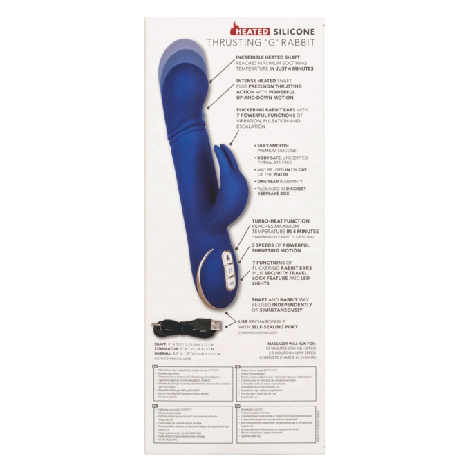 Jack Rabbit Signature Heated Silicone Thrusting G Rabbit By Calexotics, , large