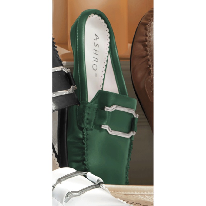 Rush Hour Slip-On Shoe for Women with Metallic Accent, Lush Green, large