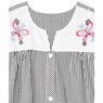 Duster With Embroidered Yoke, Black Stripe, large