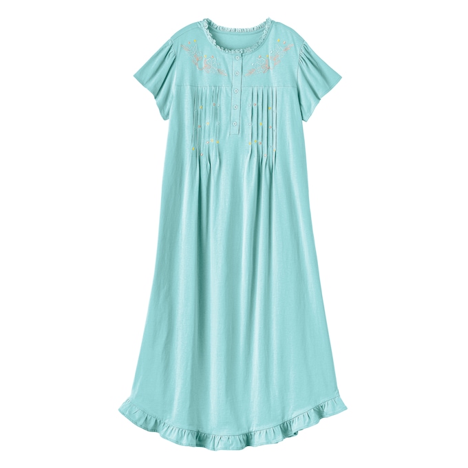 Knit Gown With Embroidery, , large