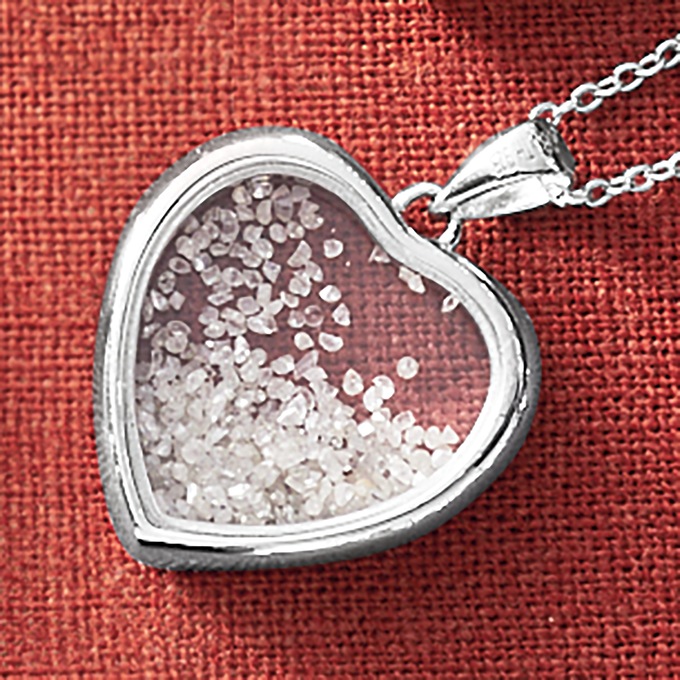 Diamond-Accented Heart Pendant, , large