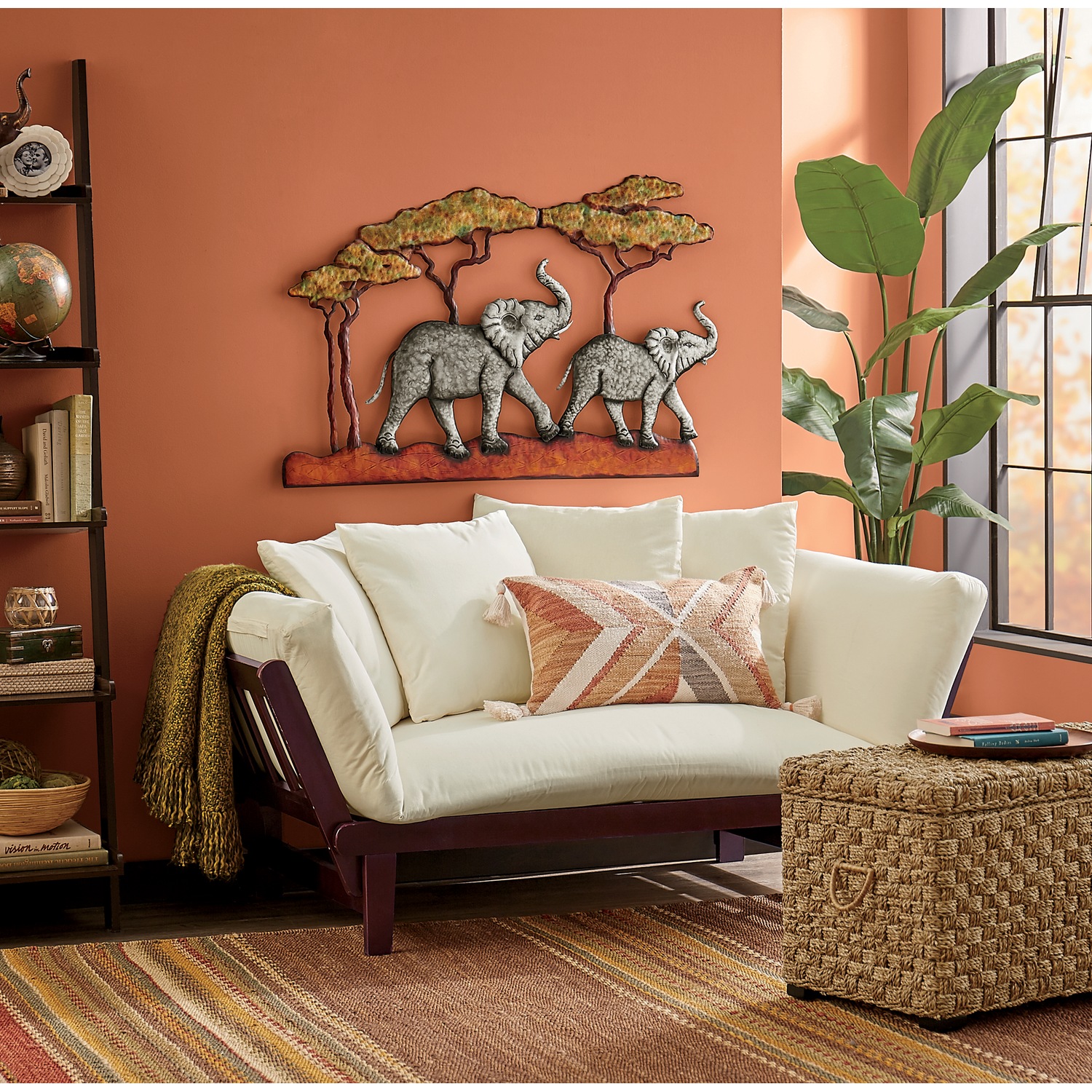 Safari Elephant Crossing Metal Wall Art Montgomery Ward