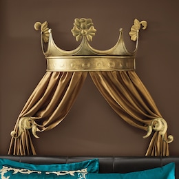 Kingsley Bed Crown with 2 Tiebacks, , large