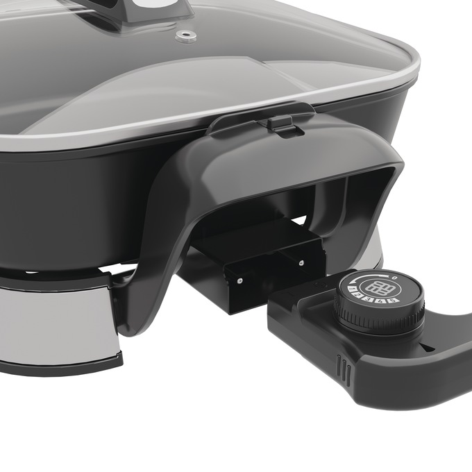 West Bend 11" 4.2-Quart Electric Skillet with Foldable Base, Black, large