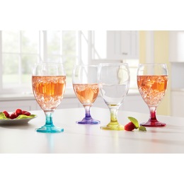 Set of 4 Colorful Glass Drinkware, , large