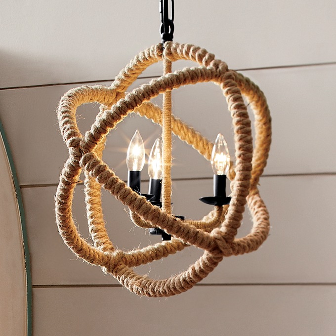 Rope Wrapped Orb Chandelier Montgomery Ward