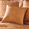 Embossed Medallion Accent Pillow, Caramel, large