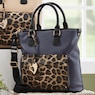 Tori II Faux Leather Tote with Leopard-Print Patch Pocket, , large