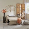 Cali Convertible Sleeper Loveseat, Beige, large
