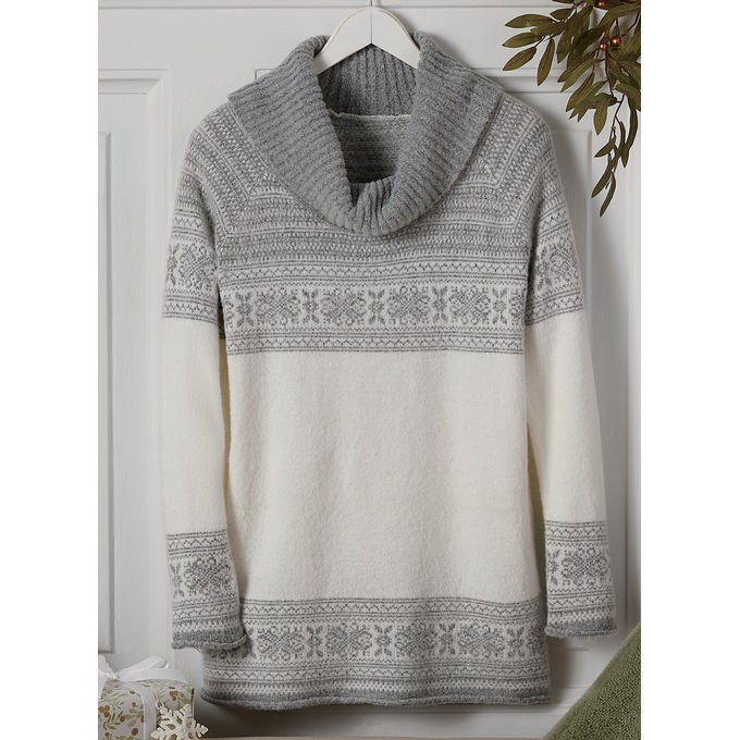 Cozy Fair Isle Sweater, , large