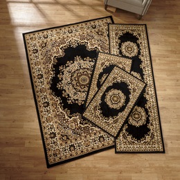 Floral Kirman 4-Piece Rug Set, , large