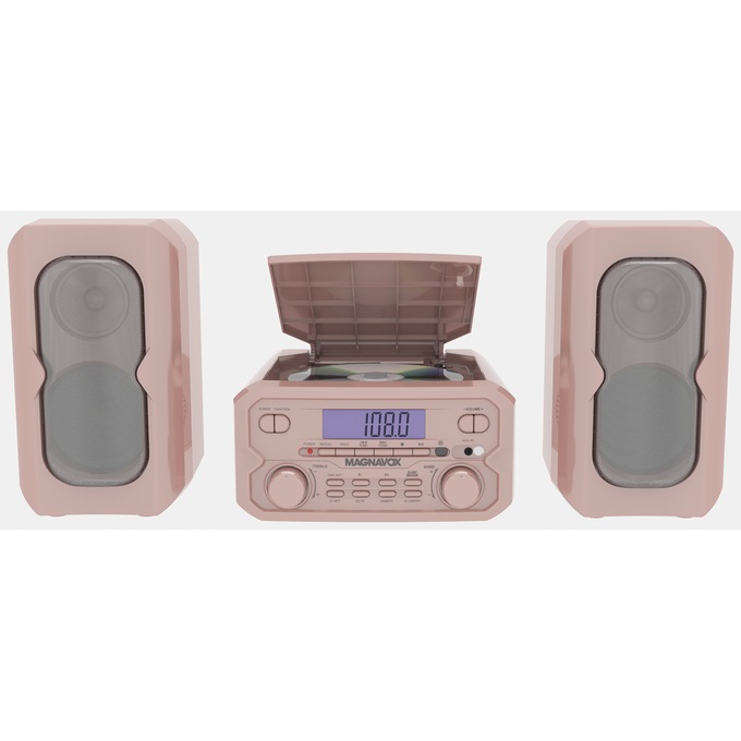 Magnavox 3-Piece CD Shelf System, Rose Gold, large