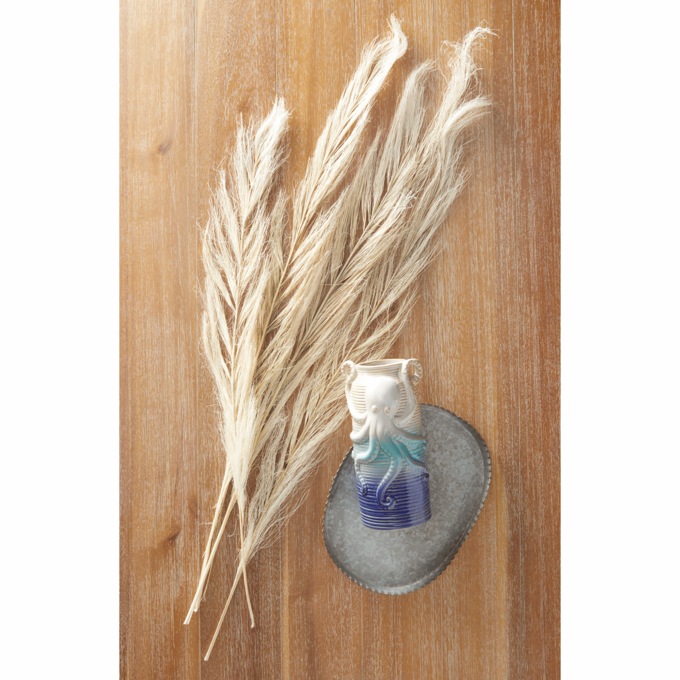 Set of 4 Dried Feathered Leaves, , large