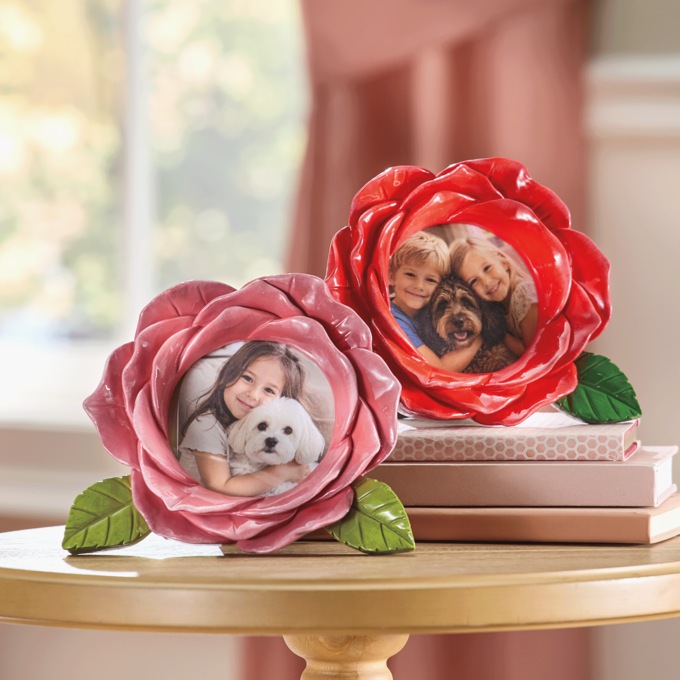 Figurine Flower Photo Frame, , large