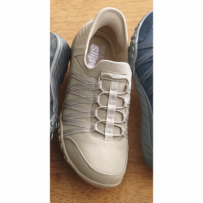 Skechers Women's Slip-Ins Breathe Easy, Taupe, large