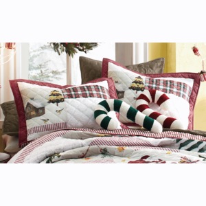 Set of 2 Candy Cane Accent Pillows, , large
