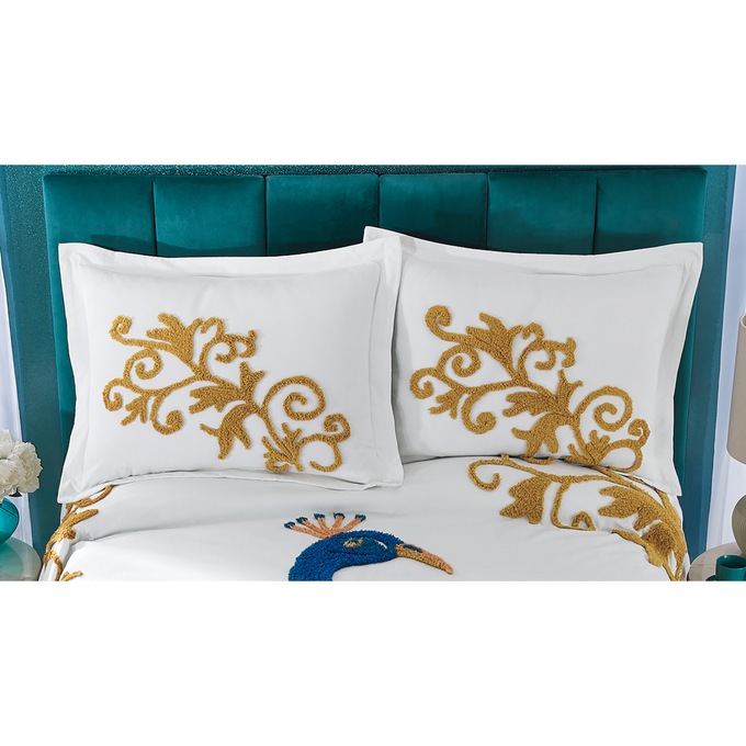 Peacock Chenille Sham, , large