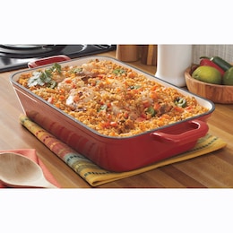 Enameled Cast Iron Roasting Pan, , large
