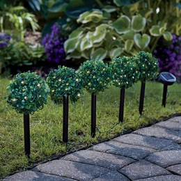 Set of 5 Solar Topiary Stakes, , large