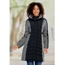 Snowfall Pattern Puffer Parka, Black, large