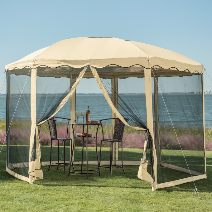 Round Garden Screened Gazebo Montgomery Ward