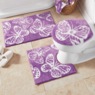 Color Connection Butterfly 3-Piece Bath Mat Set, , large
