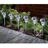 6-Piece Solar Stake Light Set, Silver, large