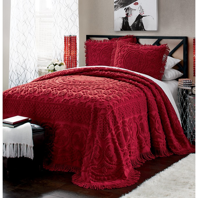 Emily chenille throw bedspread on sale