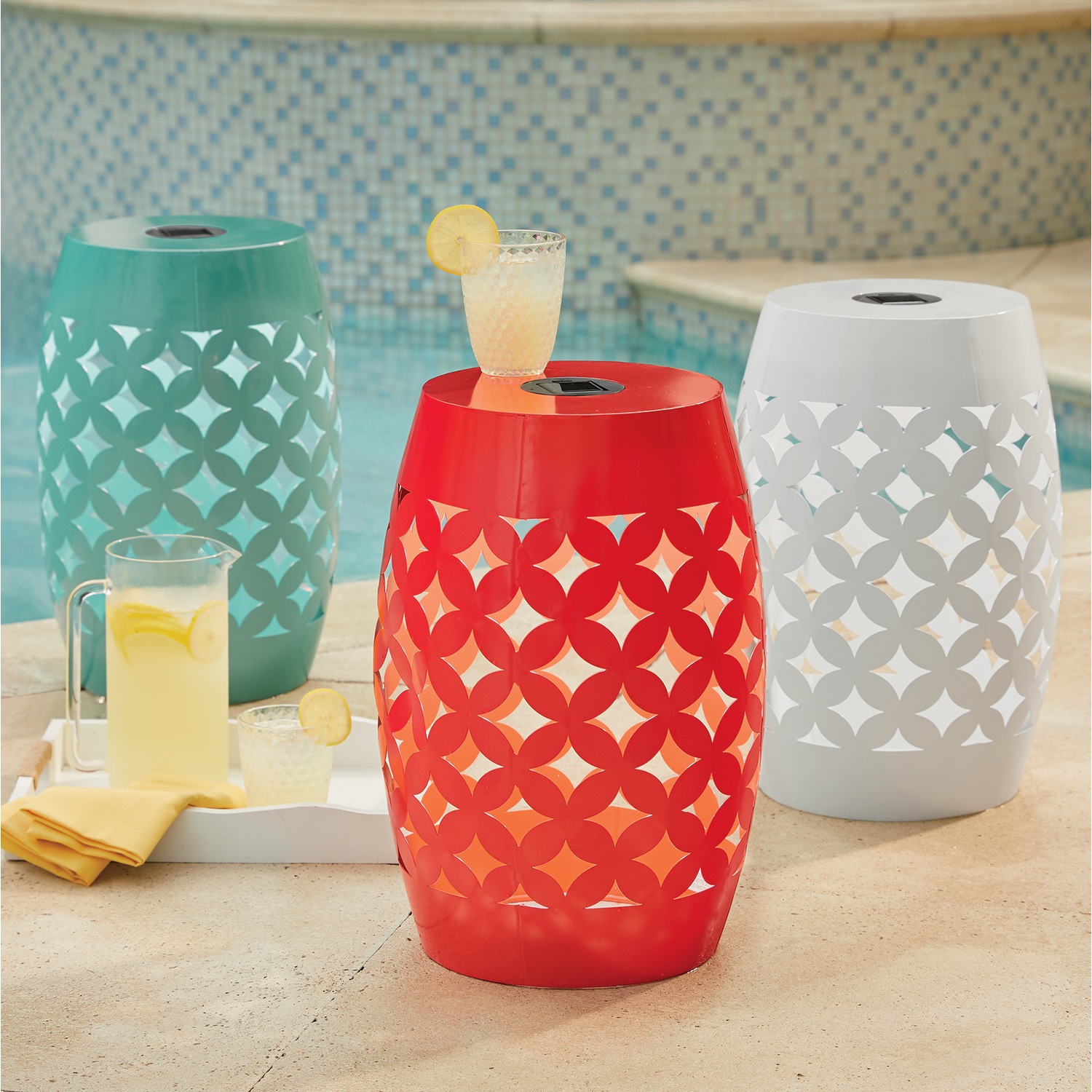 Solar hot sale garden stool