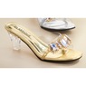 The Classique Vinyl Rhinestone Slide for Women with a Clear 2.5" Lucite Heel, , large