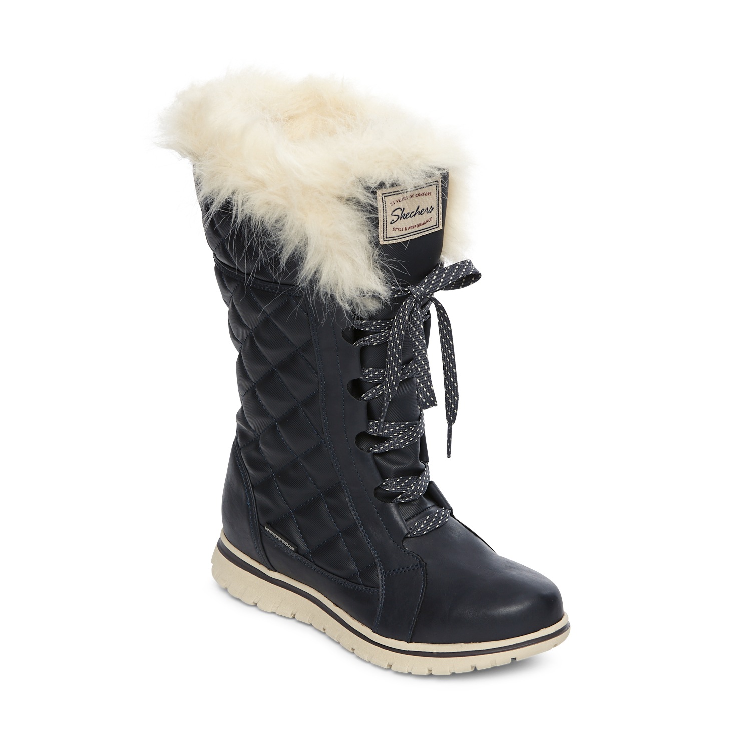 skechers boots fur