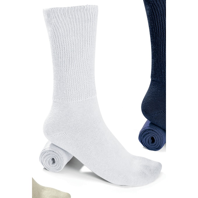 Unisex Extra-Wide Medical Crew Socks, , large