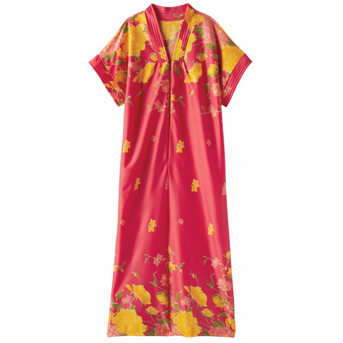 Trapunto Trim Caftan, , large