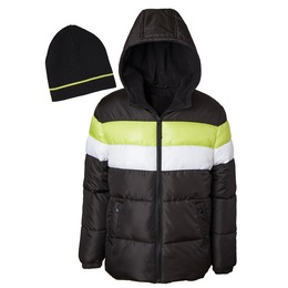 Boys&amp;&#35;39; Puffer Jacket with Hat, , large