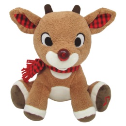 Plush Rudolph with Music &amp; Lights, , large