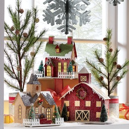 Winter Decorations Snowmen Candles Montgomery Ward