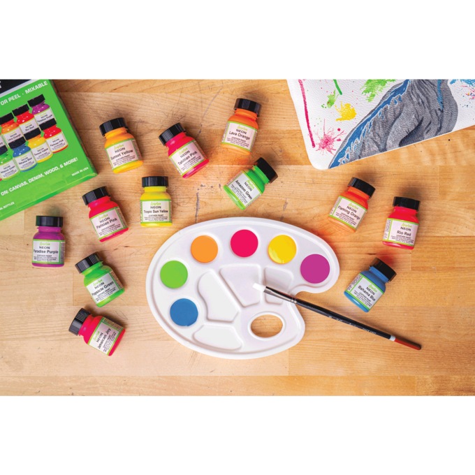 Angelus Neon Acrylic Leather Paint Kit, , large