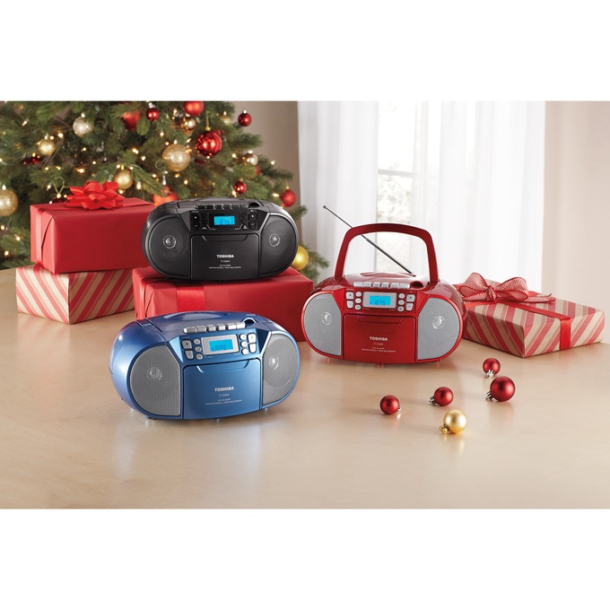 Toshiba AM/FM Cassette & CD Portable Boom Box, , large